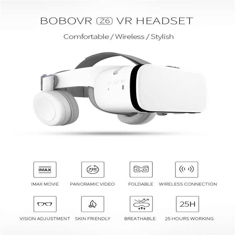 2021 High quality Bobovr Z6 VR 3D Glasses Virtual Reality Mini Cardboard Headsets BOBO VR For 4 - 6 Inch Smartphone