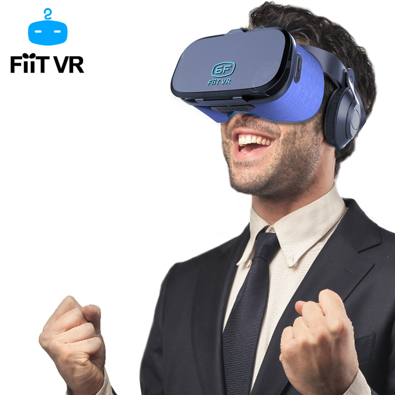 2021 High quality FIIT VR Virtual Reality 3D Glasses cardboard with Headset Stereo Box For smartphone 4.7-6.0 inch