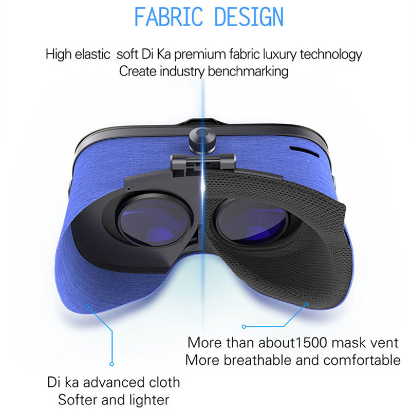 2021 High quality FIIT VR Virtual Reality 3D Glasses cardboard with Headset Stereo Box For smartphone 4.7-6.0 inch
