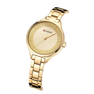 2021 High quality Curren Women Watches Luxury Gold Black Full Steel Dress Jewelry Quartz Elegant Clock RelogioFeminino