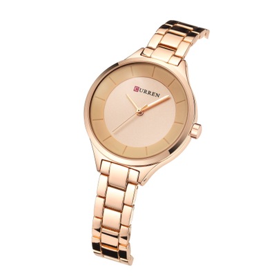 2021 High quality Curren Women Watches Luxury Gold Black Full Steel Dress Jewelry Quartz Elegant Clock RelogioFeminino