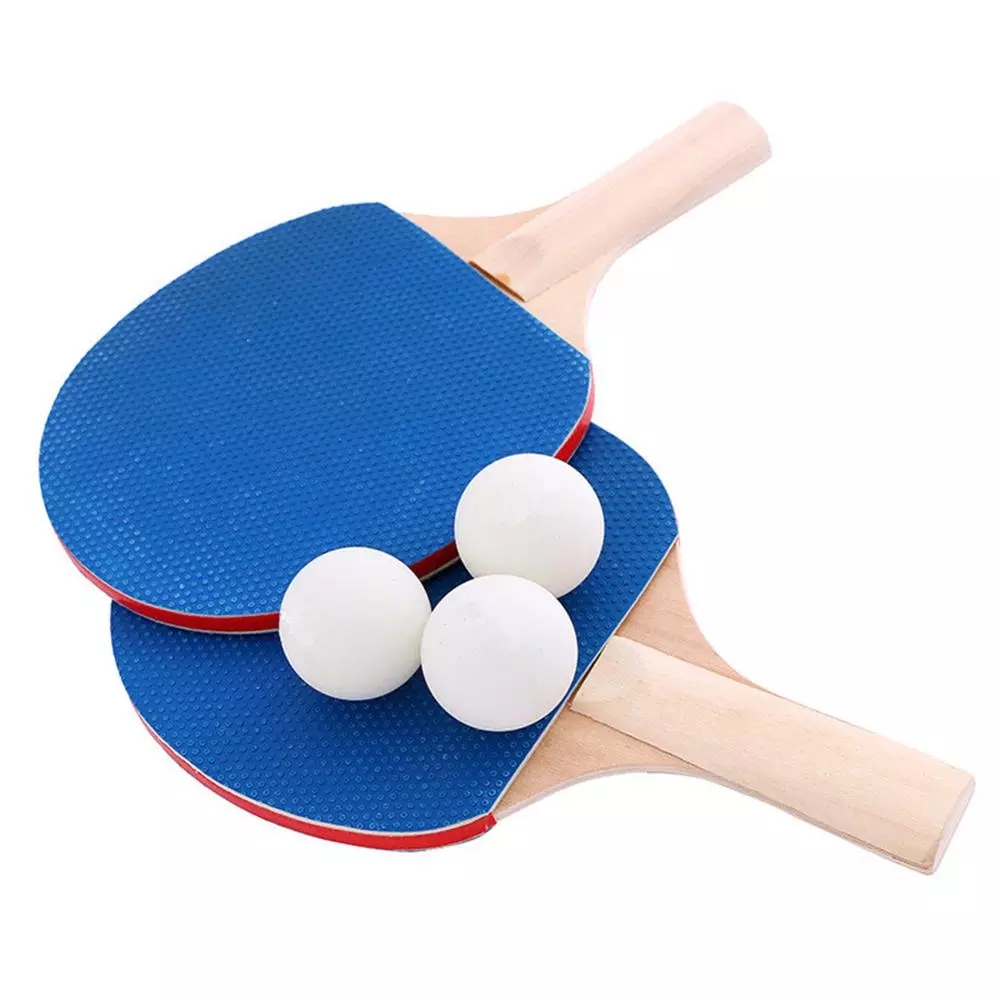 2pcs Portable Pen-hold Type Table Tennis Racket Set with Retractable Net and 3pcs Ping Pong Balls