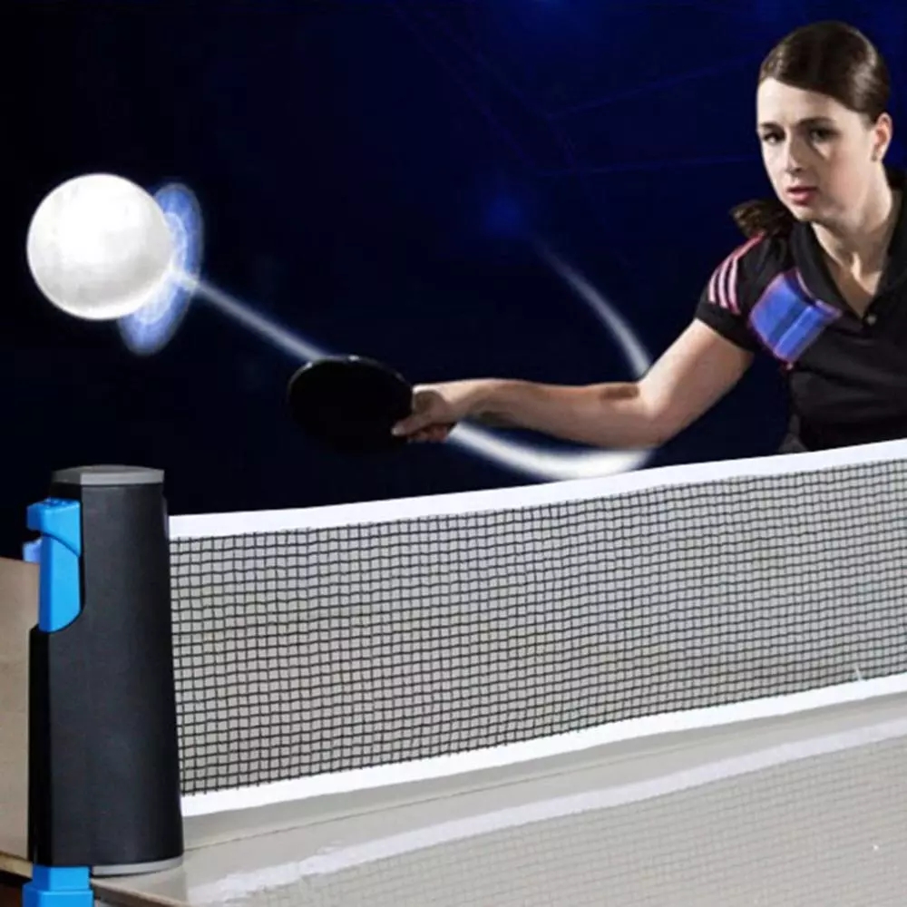 2pcs Portable Pen-hold Type Table Tennis Racket Set with Retractable Net and 3pcs Ping Pong Balls
