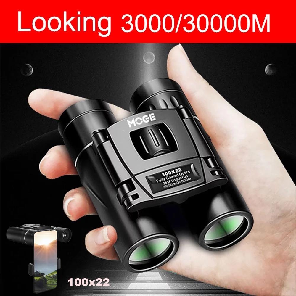 2021 High quality 30000m Professional Binoculars 100x22 Micro-Light Night Vision Outdoor Telescope for Mobile Phone