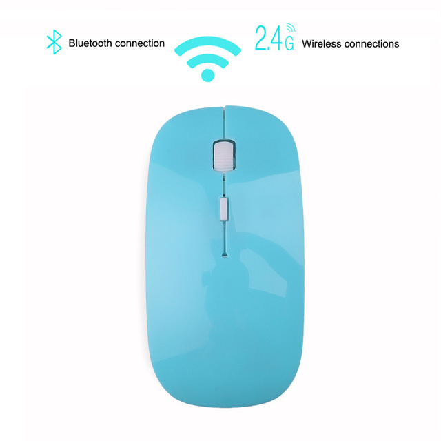 Wireless Dual Mode 2 In 1 Cordless Bluetooth 5.0 + 2.4Ghz Mouse Ergonomic Portable Optical Mice