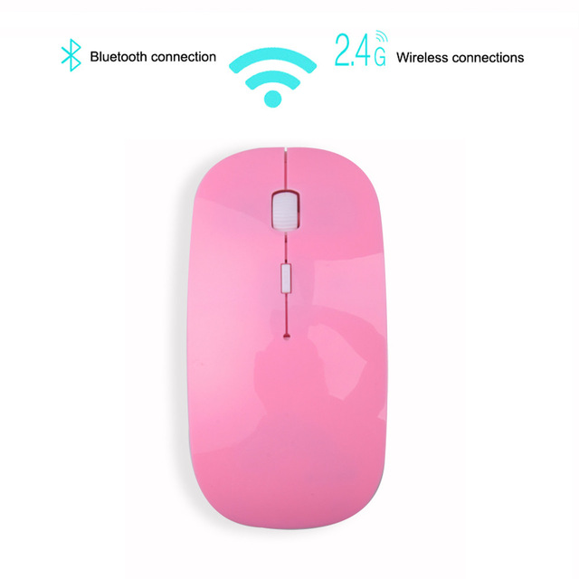 Wireless Dual Mode 2 In 1 Cordless Bluetooth 5.0 + 2.4Ghz Mouse Ergonomic Portable Optical Mice