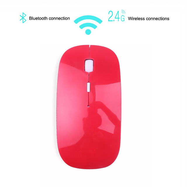 Wireless Dual Mode 2 In 1 Cordless Bluetooth 5.0 + 2.4Ghz Mouse Ergonomic Portable Optical Mice