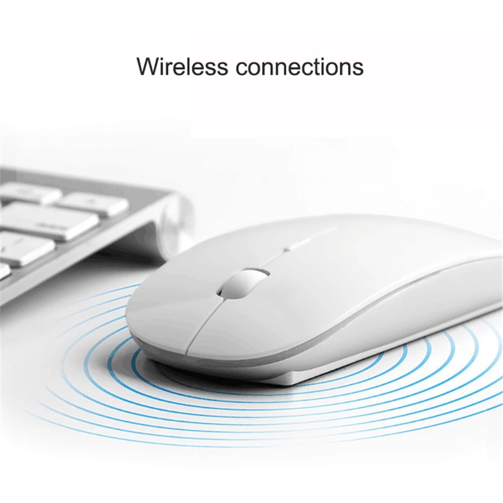 Wireless Dual Mode 2 In 1 Cordless Bluetooth 5.0 + 2.4Ghz Mouse Ergonomic Portable Optical Mice