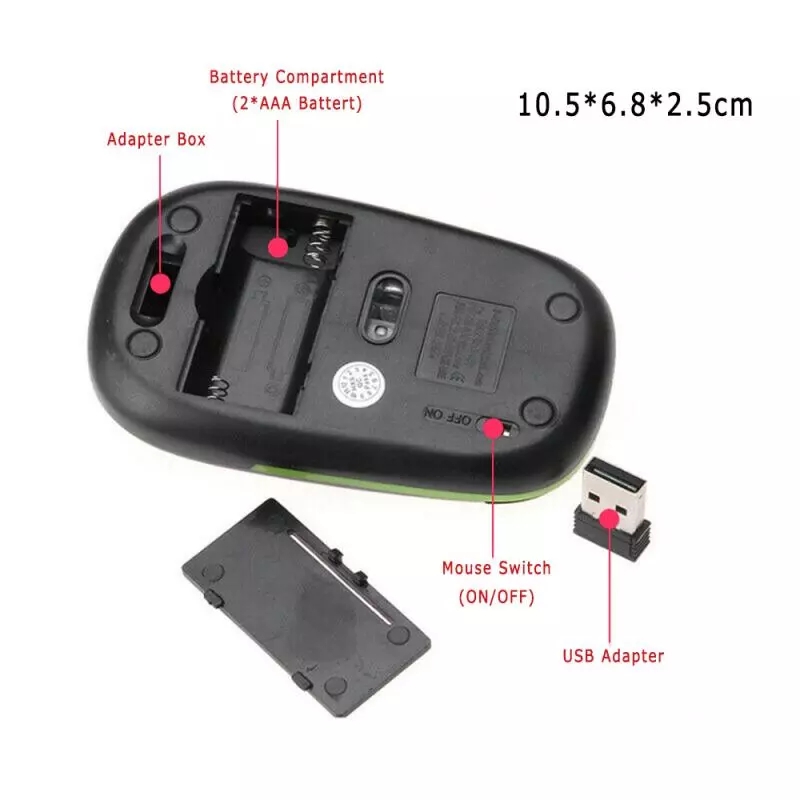 2021 High quality For PC Laptop Optical Mouse 2.4GHZ Gaming mouse 2.4G Wifi mouse USB wireless