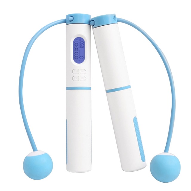 2021 High quality Cordless Steel Wire Skipping Rope with Count Display Professional Protable Fitness Weight-bearing