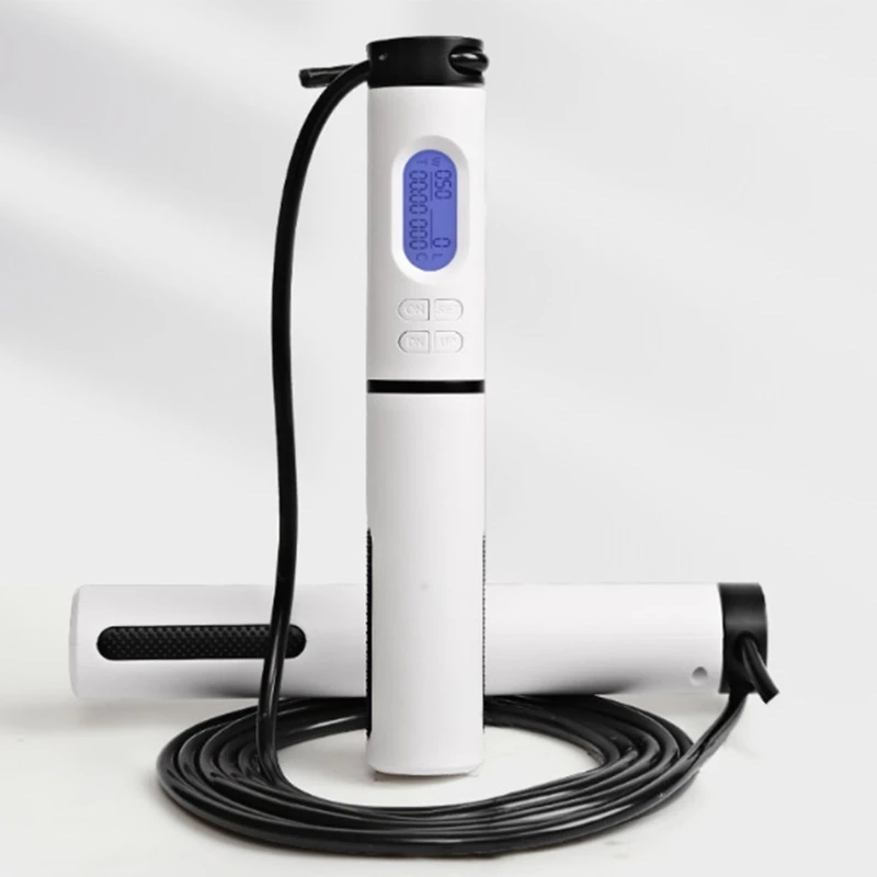 2021 High quality Cordless Steel Wire Skipping Rope with Count Display Professional Protable Fitness Weight-bearing