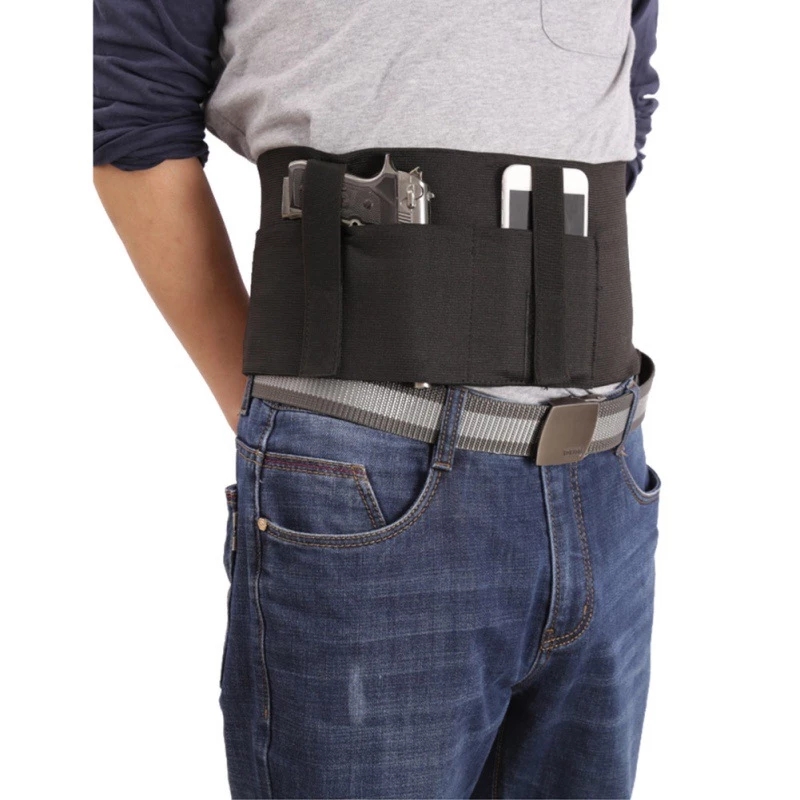 2021 High quality Holster Concealed Carry Pistol Gun Pouch Waist Bag Invisible Elastic Girdle Belt for Outdoor Hunting