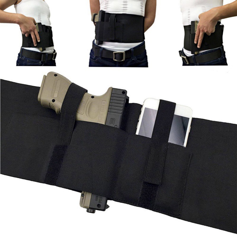 2021 High quality Holster Concealed Carry Pistol Gun Pouch Waist Bag Invisible Elastic Girdle Belt for Outdoor Hunting