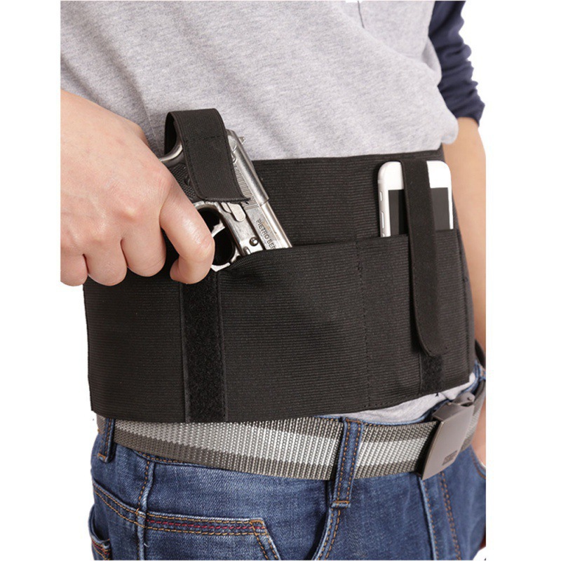 2021 High quality Holster Concealed Carry Pistol Gun Pouch Waist Bag Invisible Elastic Girdle Belt for Outdoor Hunting