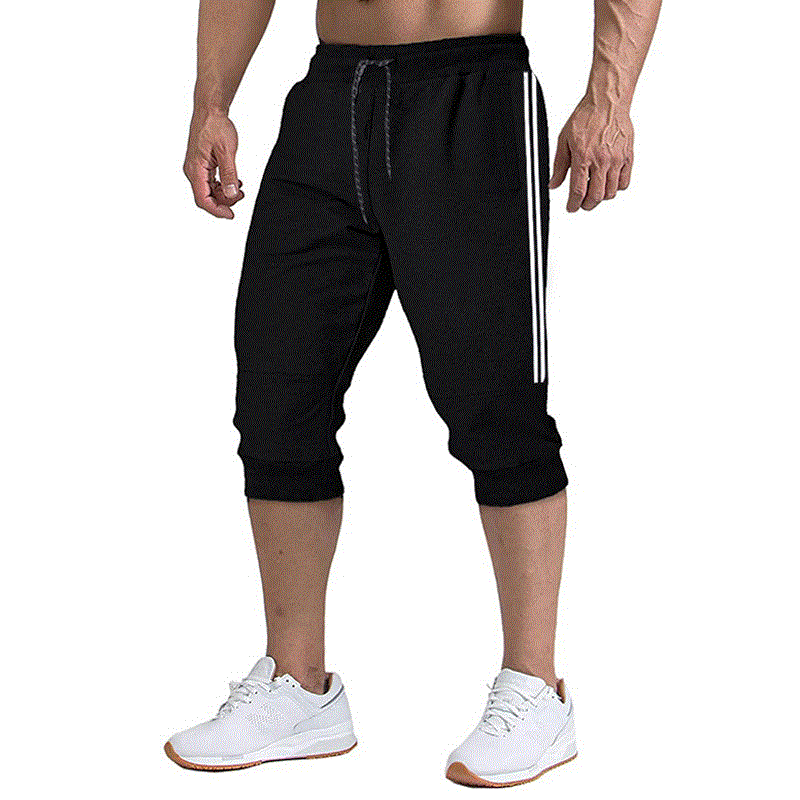 2021 High quality Casual Slim Harem Shorts Soft 3/4 Trousers Fashion New Brand Men Sweatpants Summer Comfy Male Shorts