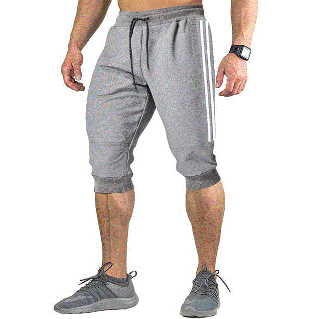 2021 High quality Casual Slim Harem Shorts Soft 3/4 Trousers Fashion New Brand Men Sweatpants Summer Comfy Male Shorts