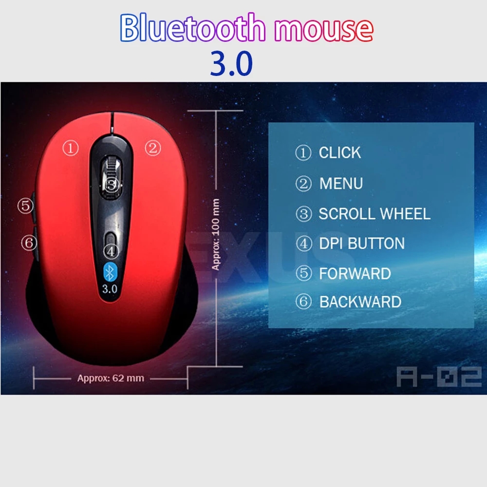 2021 High quality Wireless Bluetooth 3.0 Mouse for Android Tablets Computer notbook laptop accessories 0-0-12