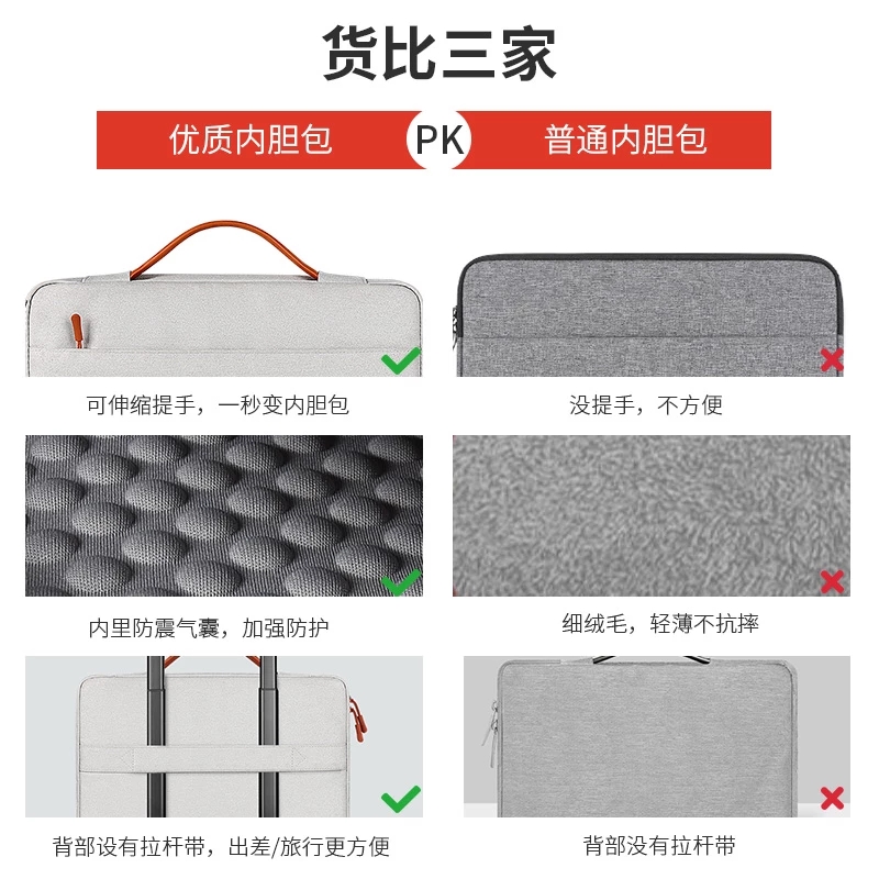 2021 High quality Laptop Sleeve Bag Notebook Handbag 13/14/15 inch Computer Briefcase Travel Bag