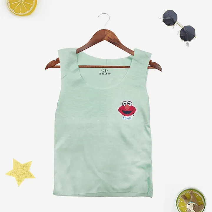 2021 High quality Hot Sale Fashion Undershirt Camisole Kids Underwear For Girls Summer Solid Cotton Toddler Boy Top