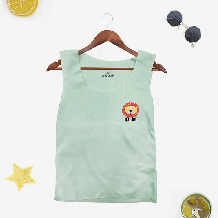 2021 High quality Hot Sale Fashion Undershirt Camisole Kids Underwear For Girls Summer Solid Cotton Toddler Boy Top