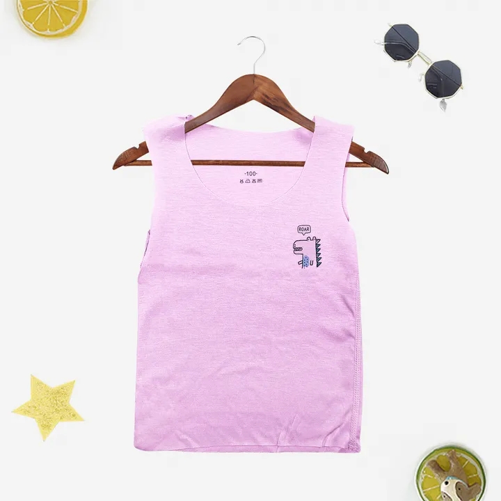 2021 High quality Hot Sale Fashion Undershirt Camisole Kids Underwear For Girls Summer Solid Cotton Toddler Boy Top