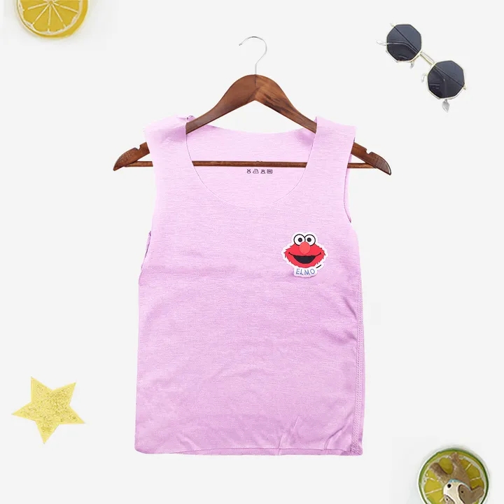 2021 High quality Hot Sale Fashion Undershirt Camisole Kids Underwear For Girls Summer Solid Cotton Toddler Boy Top