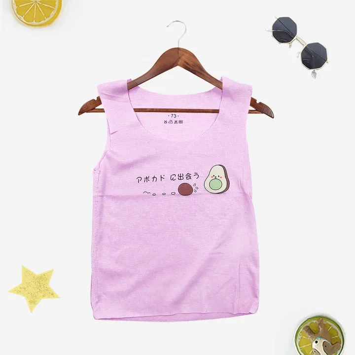 2021 High quality Hot Sale Fashion Undershirt Camisole Kids Underwear For Girls Summer Solid Cotton Toddler Boy Top
