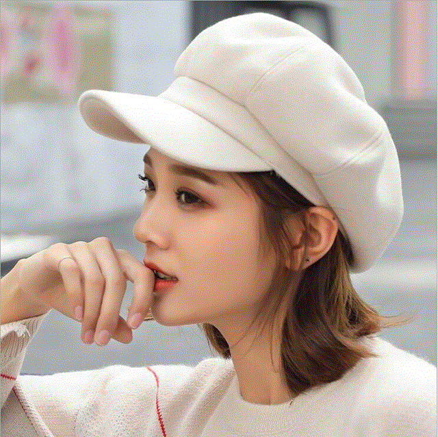 2021 High quality Beret Cap Hats Solid Autumn Winter Octagonal Cap Stylish Artist  Beret Hat Cap