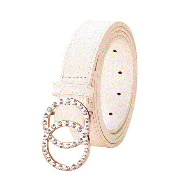 2021 High quality woman waist rhinestone belts for women luxury brand cinturon mujer G belt strass inlaid