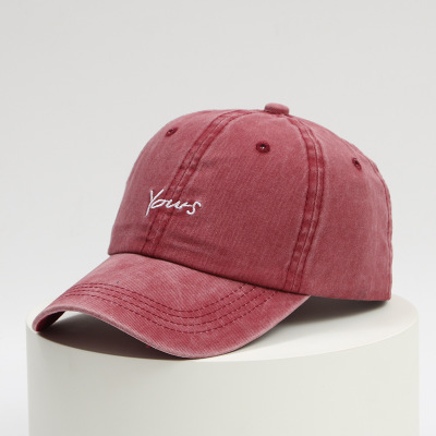 2021 High quality embroidery cap outdoor leisure Washed Baseball Caps Adjustable Hip Hop hat  100%Cotton   hats