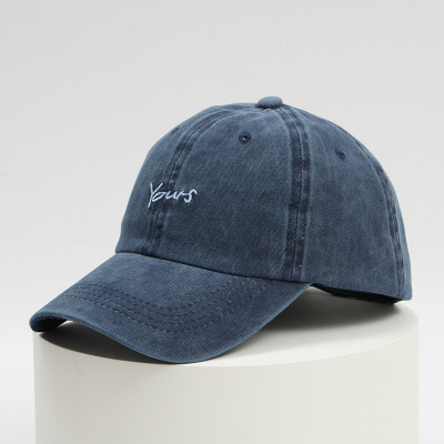 2021 High quality embroidery cap outdoor leisure Washed Baseball Caps Adjustable Hip Hop hat  100%Cotton   hats