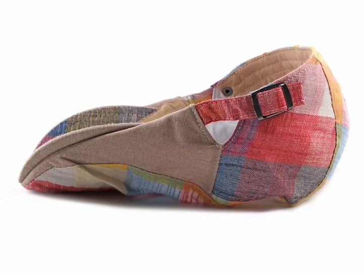 2021 High quality Spring Summer Berets Hats For Women Men Multicolor Plaid Herringbone Caps Duckbill Newsboy Cap