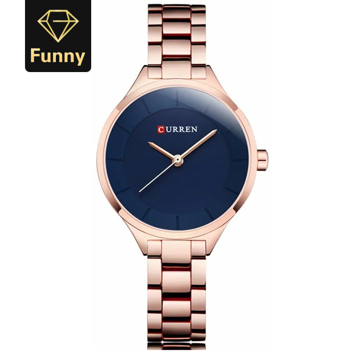 2021 High quality Curren Women Watches Luxury Gold Black Full Steel Dress Jewelry Quartz Elegant Clock RelogioFeminino