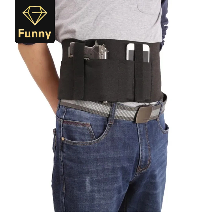 2021 High quality Holster Concealed Carry Pistol Gun Pouch Waist Bag Invisible Elastic Girdle Belt for Outdoor Hunting