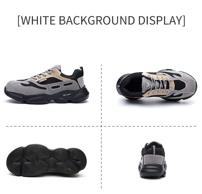 2021 High quality lightweight steel toecap men safety shoes women work outdoor breathable male female shoes plus size