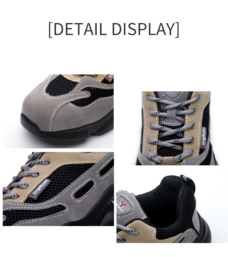 2021 High quality lightweight steel toecap men safety shoes women work outdoor breathable male female shoes plus size