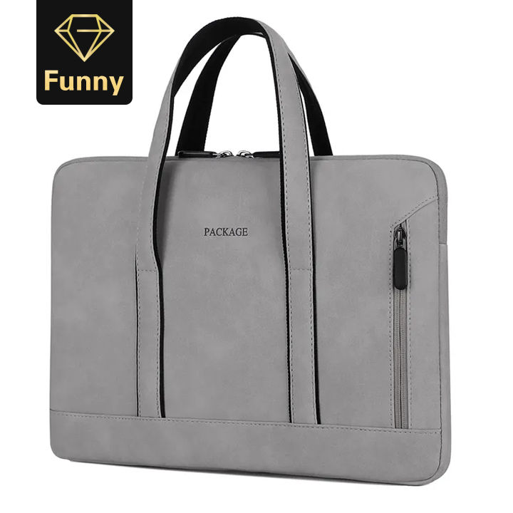 2021 High quality Bag For Macbook 15.6 Inch Notebook Pouch Laptop Women Men Waterproof Leather Briefcase