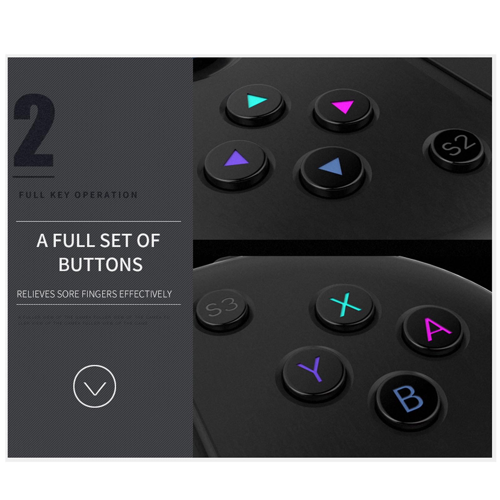 2021 High quality Mobile Game Controller Clickable Gamepad Analog Joystick with Type-C Port Fast Charging for Android