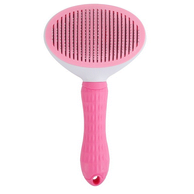 2021 High quality Dog Hair Comb Grooming Brush Stainless Steel Cats Combs Automatic Non-slip Brushs for Pet Supplies