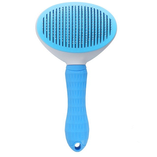 2021 High quality Dog Hair Comb Grooming Brush Stainless Steel Cats Combs Automatic Non-slip Brushs for Pet Supplies
