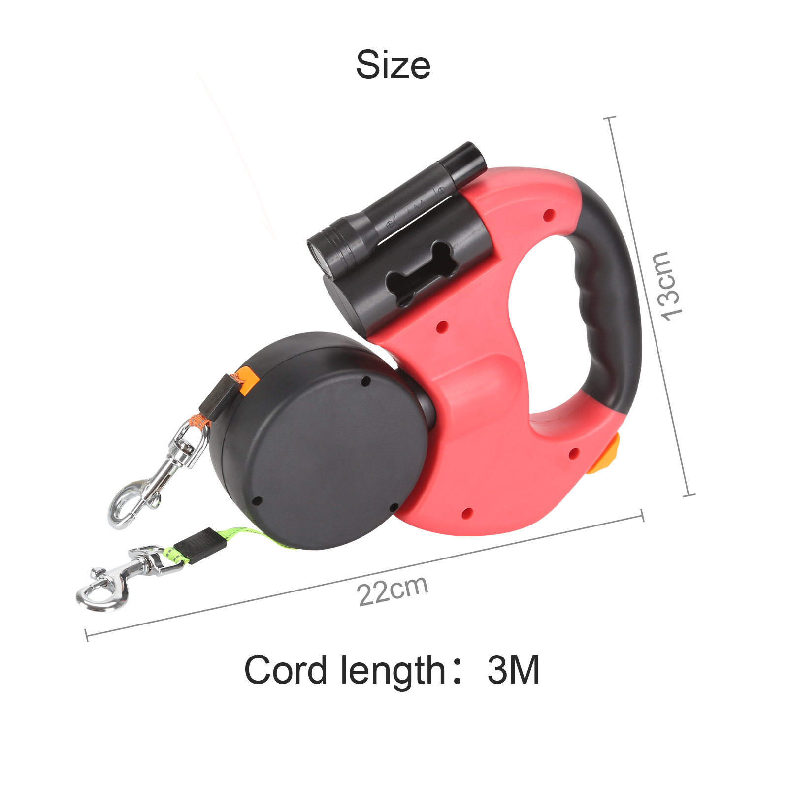 2021 High quality 360 Degree Double Head Traction Rope Dog Universal Automatic Retractable Outdoor Solid Supply 3 M