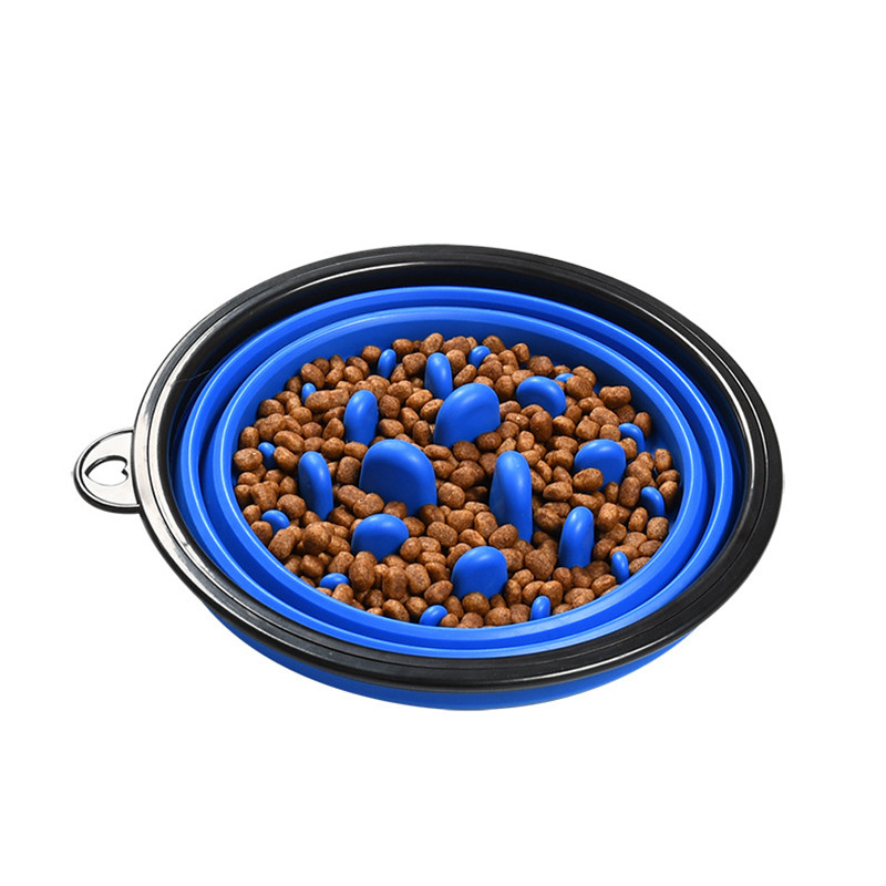 2021 High quality Travel Small Big Slow Food Bowl for Dogs Flodable with Buckle Pet Feeder Puppy Bowls Pets Products
