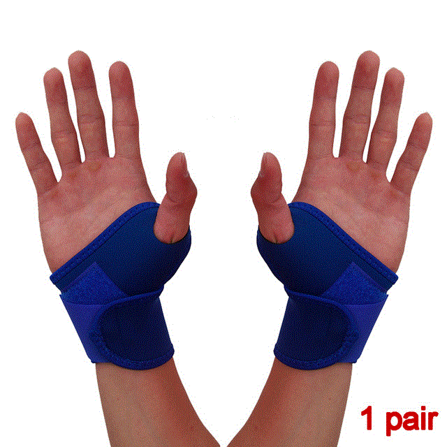1 Pair Soft Breathable Comfortable Wrist Brace Basketball Adjustable Outdoor Athletic Wrist Brace