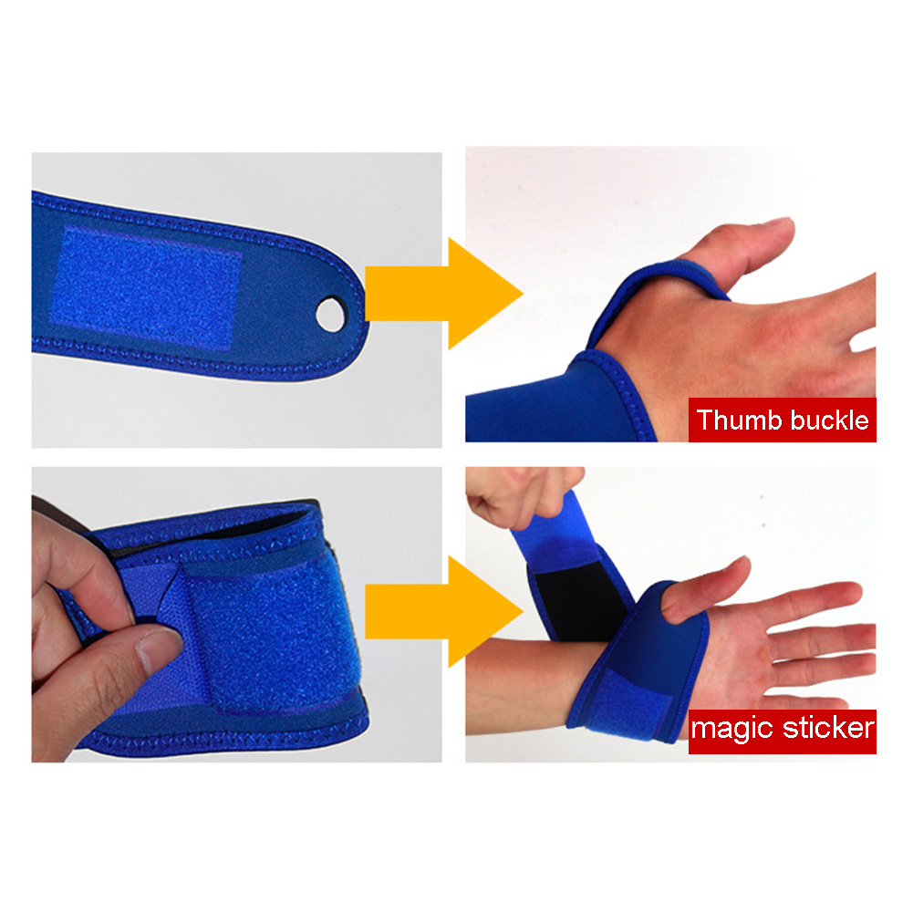 1 Pair Soft Breathable Comfortable Wrist Brace Basketball Adjustable Outdoor Athletic Wrist Brace