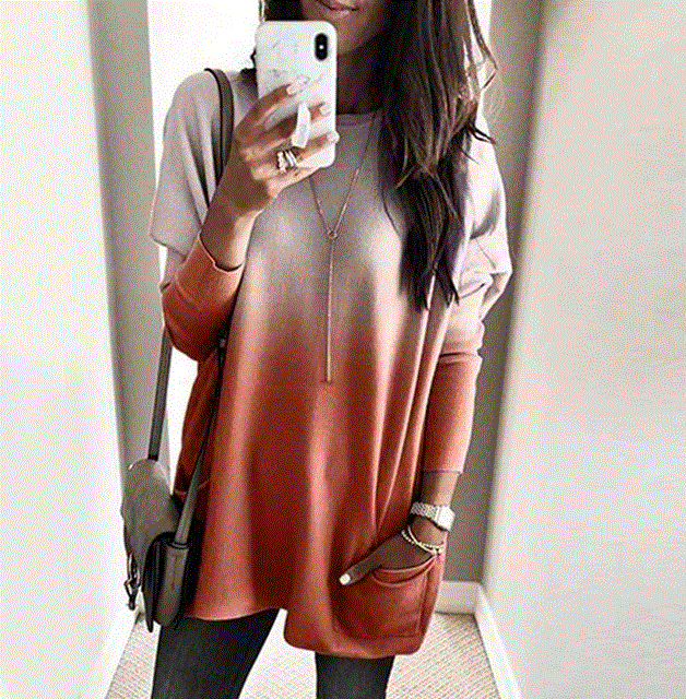 2021 High quality Women Casual Loose Dress Pocket Colors Dress  Boho Full Long Sleeve Befree Mini Dresses