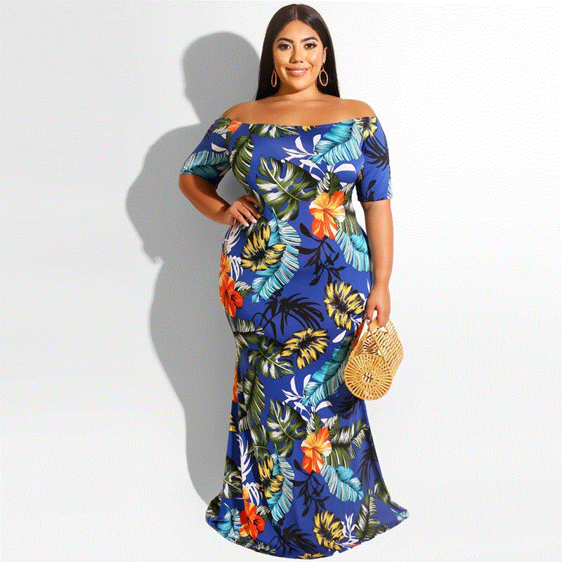 2021 High quality New Summer Women Loose Printing Dress Ladies Slim Fit Long Dresses High Quatily Fashion  Dresses