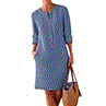 2021 High quality Casual Solid Color Cotton Linen Women Long Sleeve Tunic Kaftan Dress length vestidos summer dresses