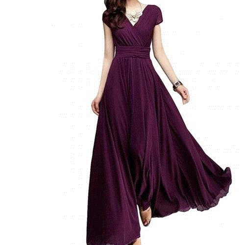 2021 High quality Women Dress Women Party Gown V Neck Short Sleeve Slim Fit Maxi Dress women length  summer dresses
