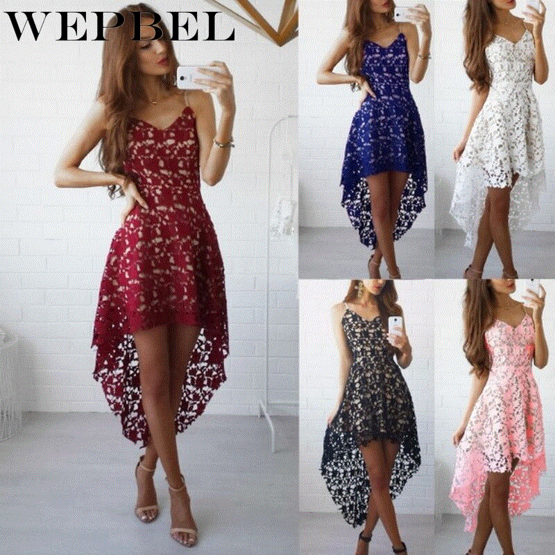 2021 High quality dress Women's Sexy V Neck Sleeveless Lace Dress Party Dress