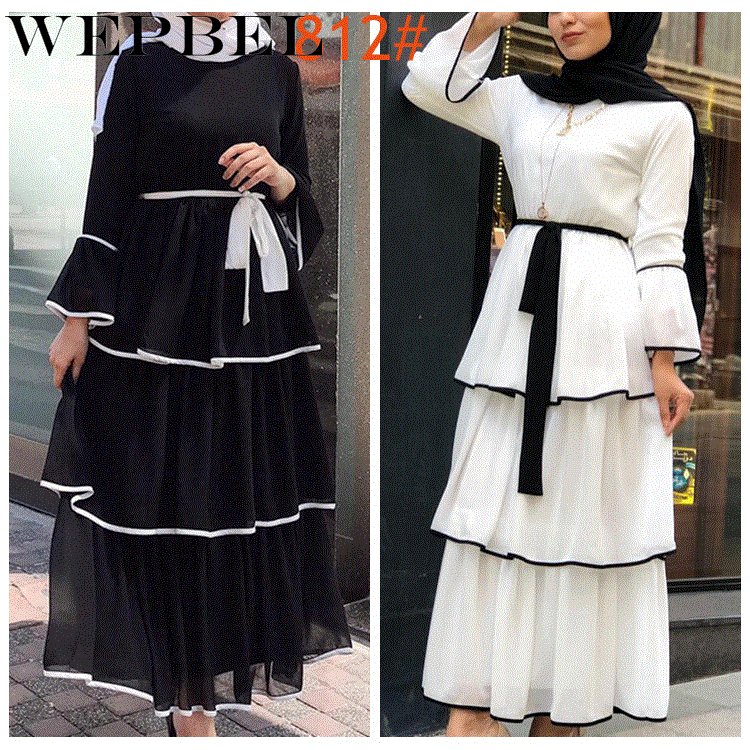 2021 High quality Women Dress Ruffles Fashion Full Sleeve Casual New Ladies  Long Maxi Dresses